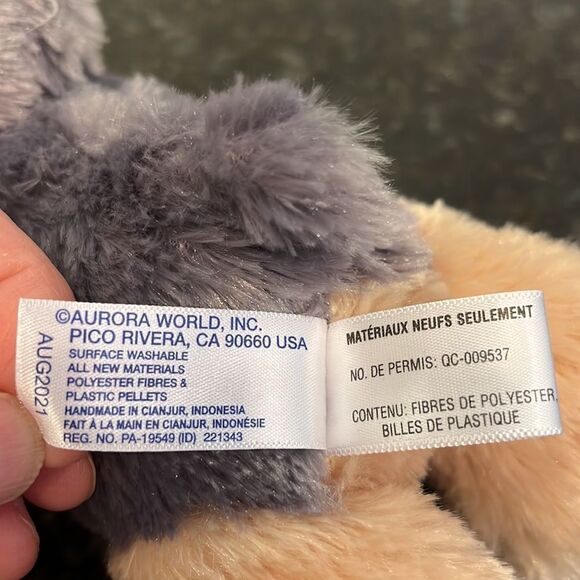 Aurora World Plush Mini Flopsie Yorkshire Terrier Yorkie 6" Soft Stuffed Toy - Picture 8 of 8